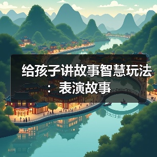 给孩子讲故事智慧玩法:表演故事(图2) 给孩子讲故事智慧玩法:表演故事(图2)
